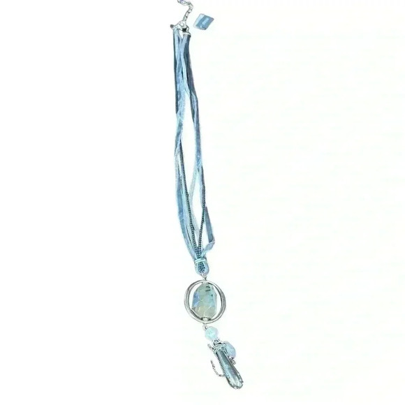 Chico’s Soft Blue Found Treasures Long necklace 32” - Picture 3 of 3